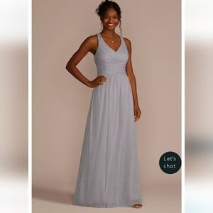 Davids bridal Bellini special occasion criss cross back halter dress size 2